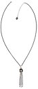 image for necklace (long) Rough Kingdom multi antique silver/antique brass (flatback stone with bended crown-metal & several chain on a long chain neckline)