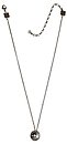 image for necklace pendant Rivoli white crystal antique silver (14 mm crystal stone on a chain neckline)