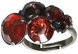 image for ring Petit Glamour red antique silver