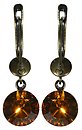 image for earring dangling Black Jack yellow topaz SS 39 antique brass (glue setting)
