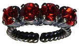 image for ring Colour Snake red light siam SS 29 antique brass (single row)