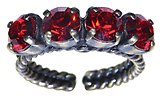 image for ring Colour Snake orange hyacinth SS 29 antique brass (single row)
