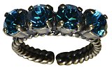 image for ring Colour Snake turquoise indicolite SS 29 antique brass (single row)