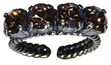 image for ring Colour Snake beige light smoked topaz SS 29 antique brass (single row)