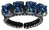 image for ring Colour Snake light blue aquamarine SS 29 antique brass (single row)