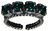 image for ring Colour Snake green emerald SS 29 antique brass (single row)