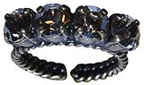 image for ring Colour Snake beige crystal golden shadow SS 29 antique brass (single row)