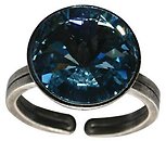 image for ring Rivoli light blue aquamarine antique silver (14 mm)