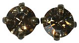 image for earring stud Black Jack beige crystal golden shadow SS 29 antique brass (crank)