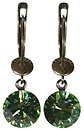 image for earring dangling Black Jack green peridot SS 39 antique brass (glue setting)