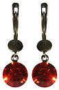 image for earring dangling Black Jack orange hyacinth SS 39 antique brass (glue setting)