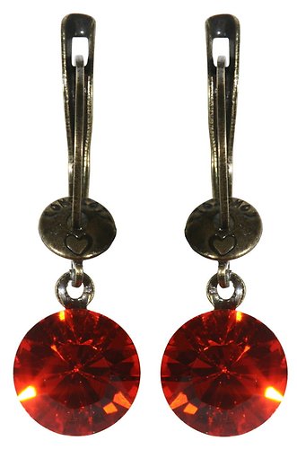 image for earring dangling Black Jack orange hyacinth SS 39 glue setting