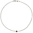 image for necklace Disco Balls black jet antique silver (chain neckline)