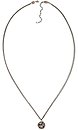image for necklace pendant Disco Balls white crystal antique silver (long chain neckline)