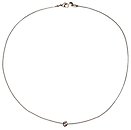 image for necklace Disco Balls white crystal antique silver (chain neckline)