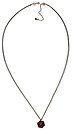 image for necklace pendant Disco Balls red siam antique silver (long chain neckline)