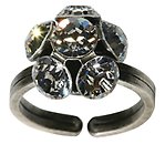 image for ring Disco Balls white crystal SS 29 antique silver