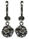 image for earring dangling Disco Balls white crystal PP 32 antique silver