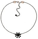 image for necklace pendant Magic Fireball black jet antique silver