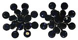 image for earring stud Magic Fireball blue dark indigo antique silver (big)