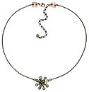 image for necklace pendant Magic Fireball light green chrysolite antique silver