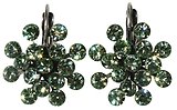 image for earring eurowire Magic Fireball light green chrysolite antique silver