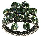 image for ring Magic Fireball light green chrysolite antique silver (big)