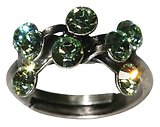 image for ring Magic Fireball light green chrysolite antique silver (small)