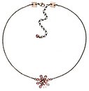 image for necklace pendant Magic Fireball pink vintage rose antique silver
