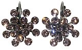image for earring eurowire Magic Fireball pink vintage rose antique silver