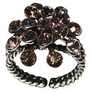 image for ring Magic Fireball pink vintage rose antique silver (big)