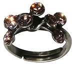 image for ring Magic Fireball pink vintage rose antique silver (small)