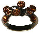 image for ring Magic Fireball yellow topaz antique brass
