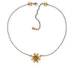 image for necklace pendant Magic Fireball yellow light topaz antique brass