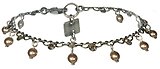 image for bracelet Pearl Shadow beige crystal golden shadow antique silver (hang-in 4 mm pearls)