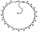 image for necklace Pearl Shadow grey black diamond antique silver (hang-in pearls along the neckline)