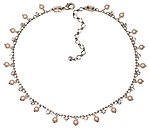 image for necklace Pearl Shadow white crystal antique silver (hang-in pearls along the neckline)
