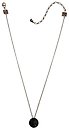 image for necklace pendant Rivoli black jet hematite antique silver (14 mm)