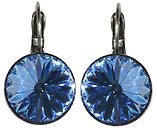 image for earring eurowire Rivoli light blue light sapphire antique silver (14 mm)