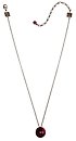 image for necklace pendant Rivoli dark rose fuchsia antique silver (14 mm)