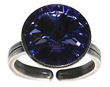 image for ring Rivoli lila tanzanite antique silver (14 mm)