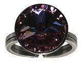 image for ring Rivoli lila light amethyst antique silver (14 mm)