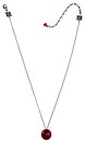 image for necklace pendant Rivoli red siam antique silver (14 mm)