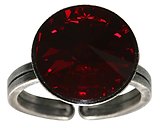 image for ring Rivoli red siam antique silver (14mm)