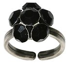 image for ring Disco Balls black jet SS 29 antique silver