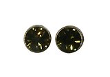 image for earring stud Black Jack green khaki PP 32 antique brass (glue setting)