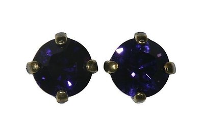 image for earring stud Black Jack lila purple velvet SS 29 crank