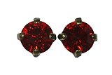 image for earring stud Black Jack orange hyacinth SS 29 antique brass (crank)