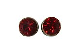 image for earring stud Black Jack orange hyacinth PP 32 antique brass (glue setting)