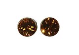 image for earring stud Black Jack yellow topaz PP 32 antique brass (glue setting)